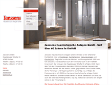 Tablet Screenshot of janssens-krefeld.de
